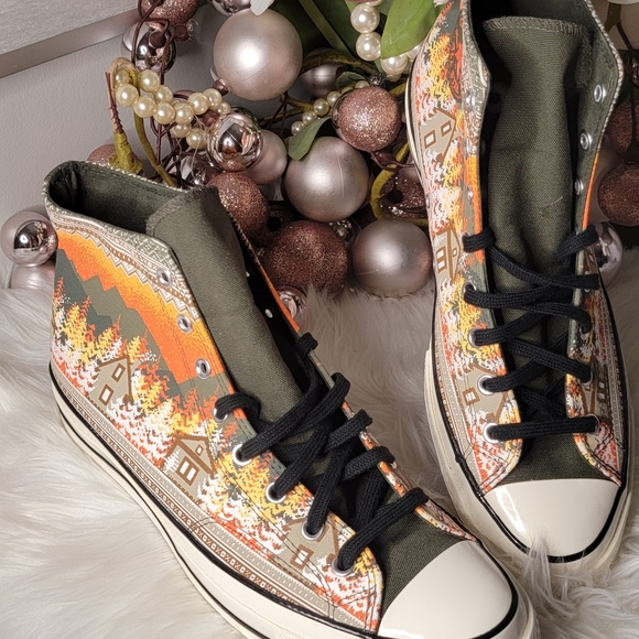 Converse Chuck 70 High Top Christmas Holiday Sweater Sneaker mens13 - Picture 2 of 7
